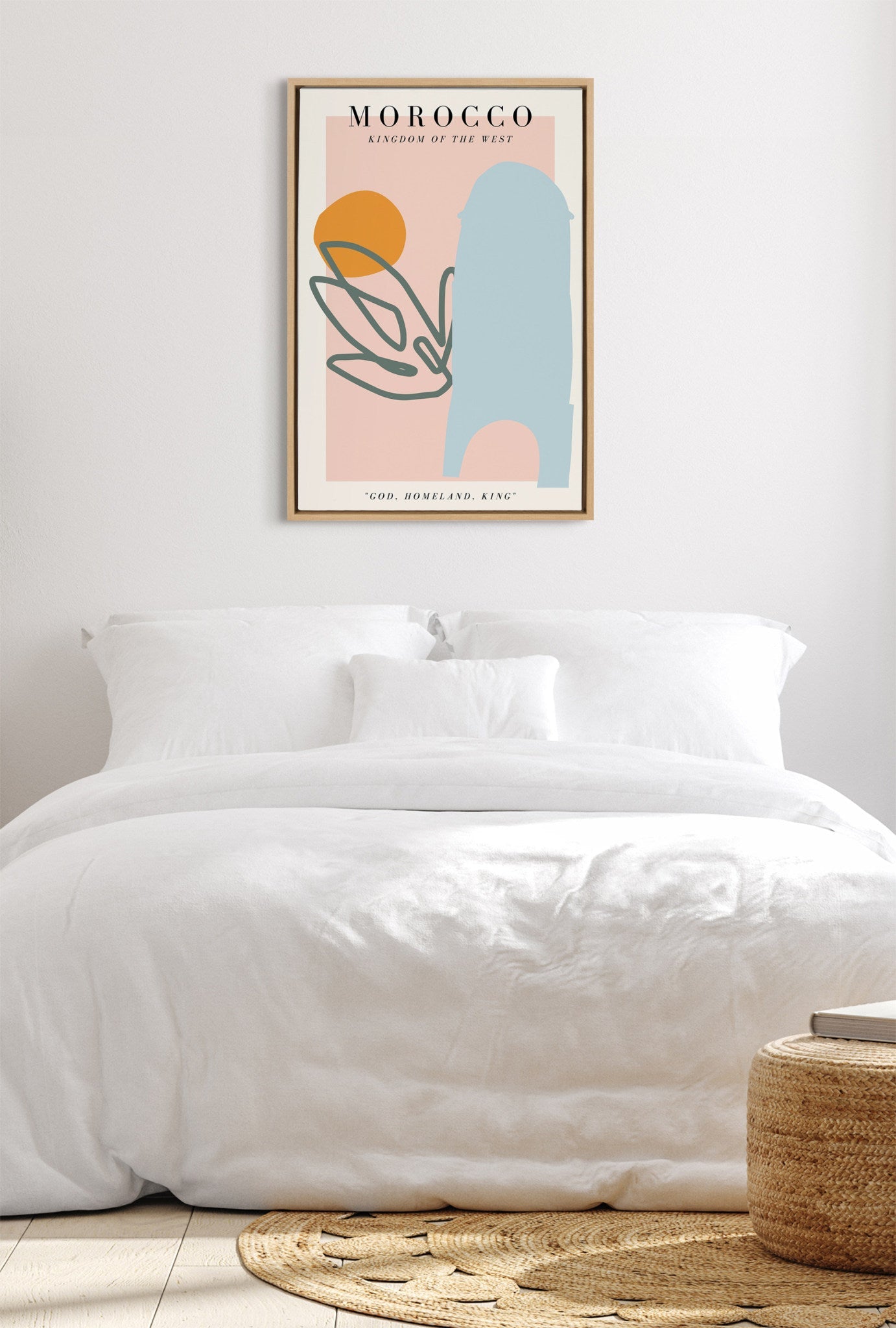 Sylvie Travel Poster Morocco No.1 Framed Canvas by kateandlaurel - product image 7 for Resin Society