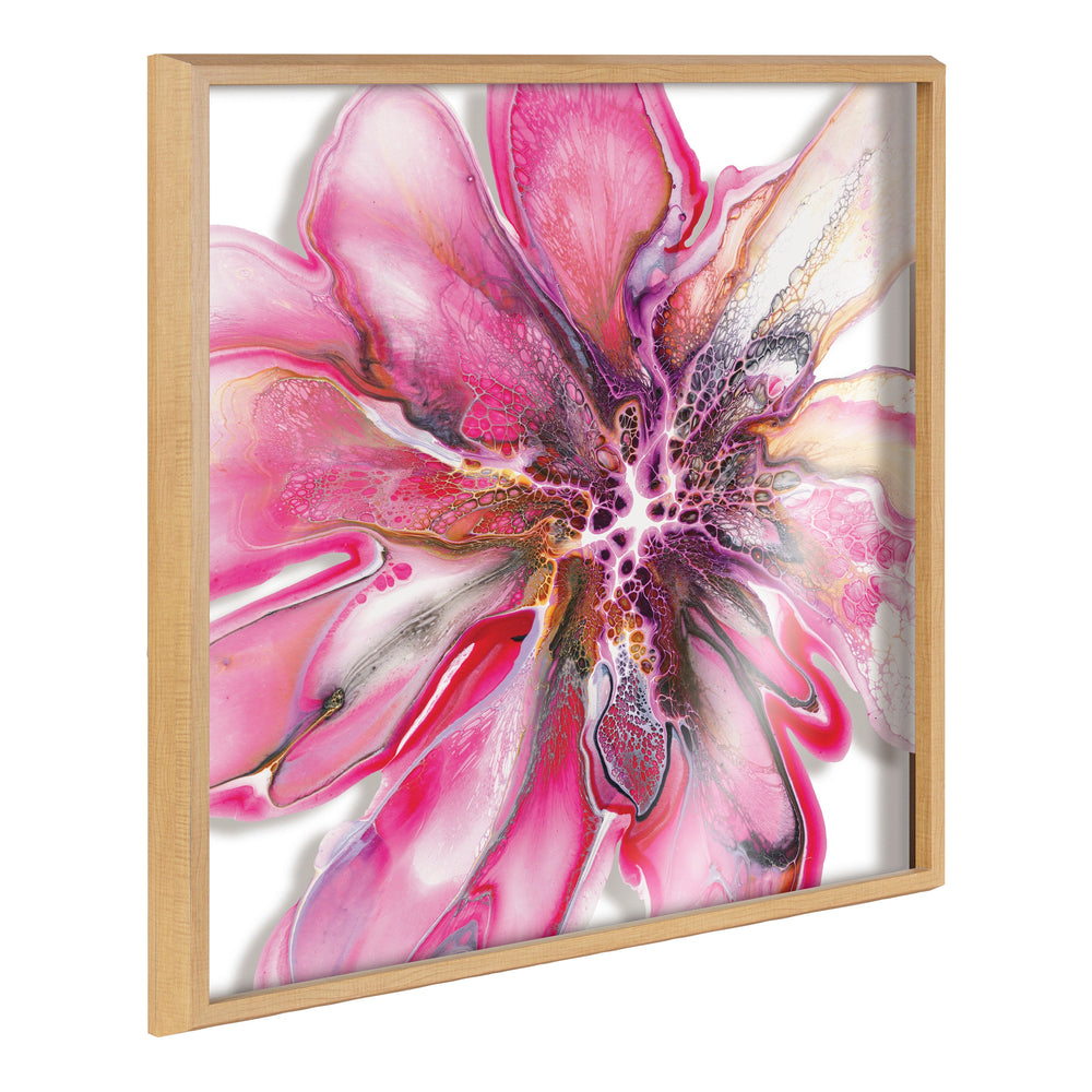 Blake Pink Blooms framed printed art featuring colorful brushstrokes by Xizhou Xie