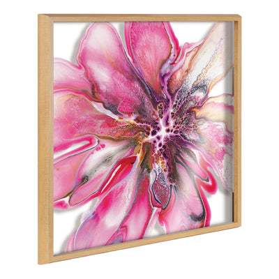 Blake Pink Blooms framed printed art featuring colorful brushstrokes by Xizhou Xie