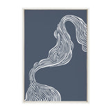 Sylvie Rich Blue Abstract River Framed Canvas by kateandlaurel - product image 7 for Resin Society
