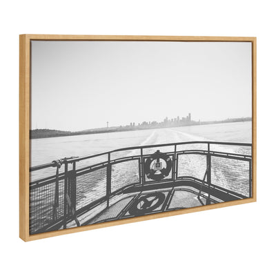 Sylvie Morning Ferry Framed Canvas by kateandlaurel - product image 2 for Resin Society
