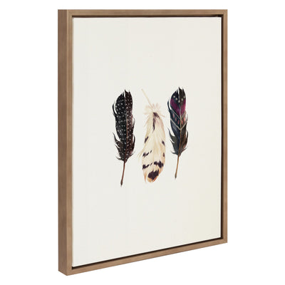 Sylvie Just Three Feathers Framed Canvas by kateandlaurel - product image 2 for Resin Society