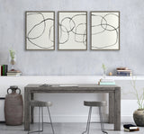 Sylvie Dancing Circles BW Framed Canvas by kateandlaurel - product image 10 for Resin Society