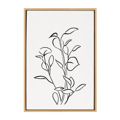 Sylvie Botanical Sketch Print No 2 Framed Canvas