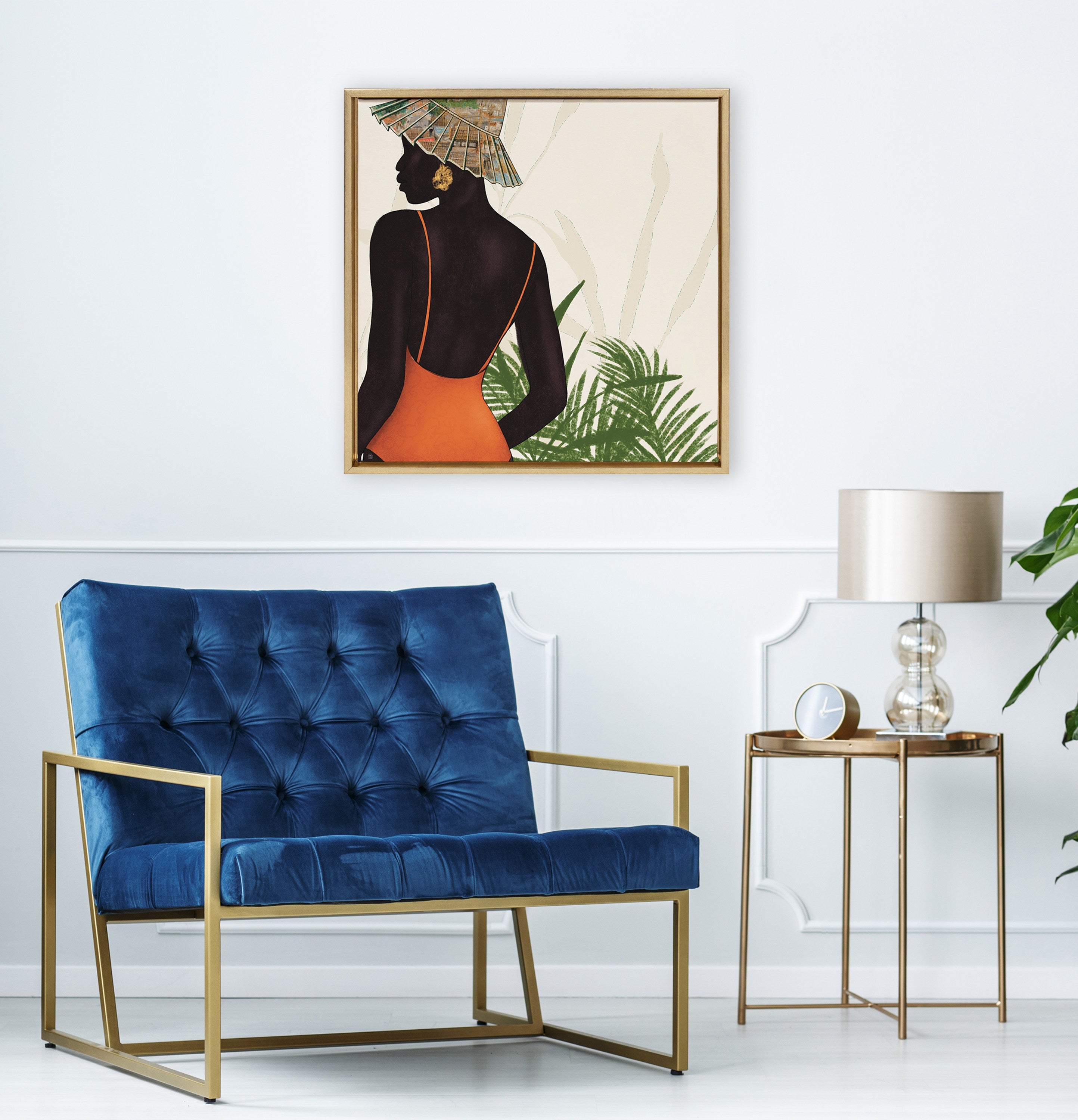 Sylvie So So Tropical Framed Canvas by kateandlaurel - product image 4 for Resin Society
