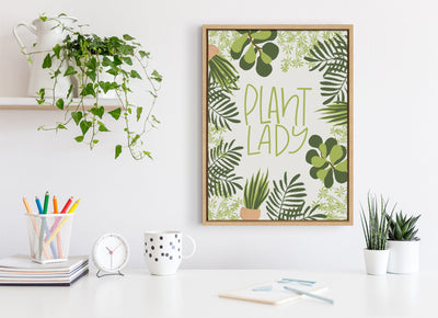 Sylvie Plant Lady Framed Canvas by Jenn Van Wyk of Jenn Pens it All by kateandlaurel - product image 7 for Resin Society
