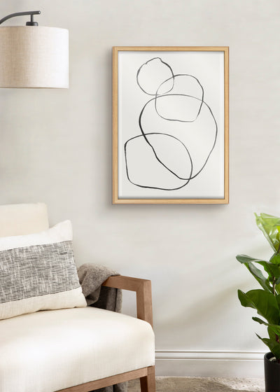 Blake 869 Going In Circles Framed Printed Glass by Teju Reval of by kateandlaurel - product image 10 for Resin Society