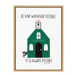 Sylvie Be Kind Whenever Possible Framed Canvas by kateandlaurel - main product image for Resin Society