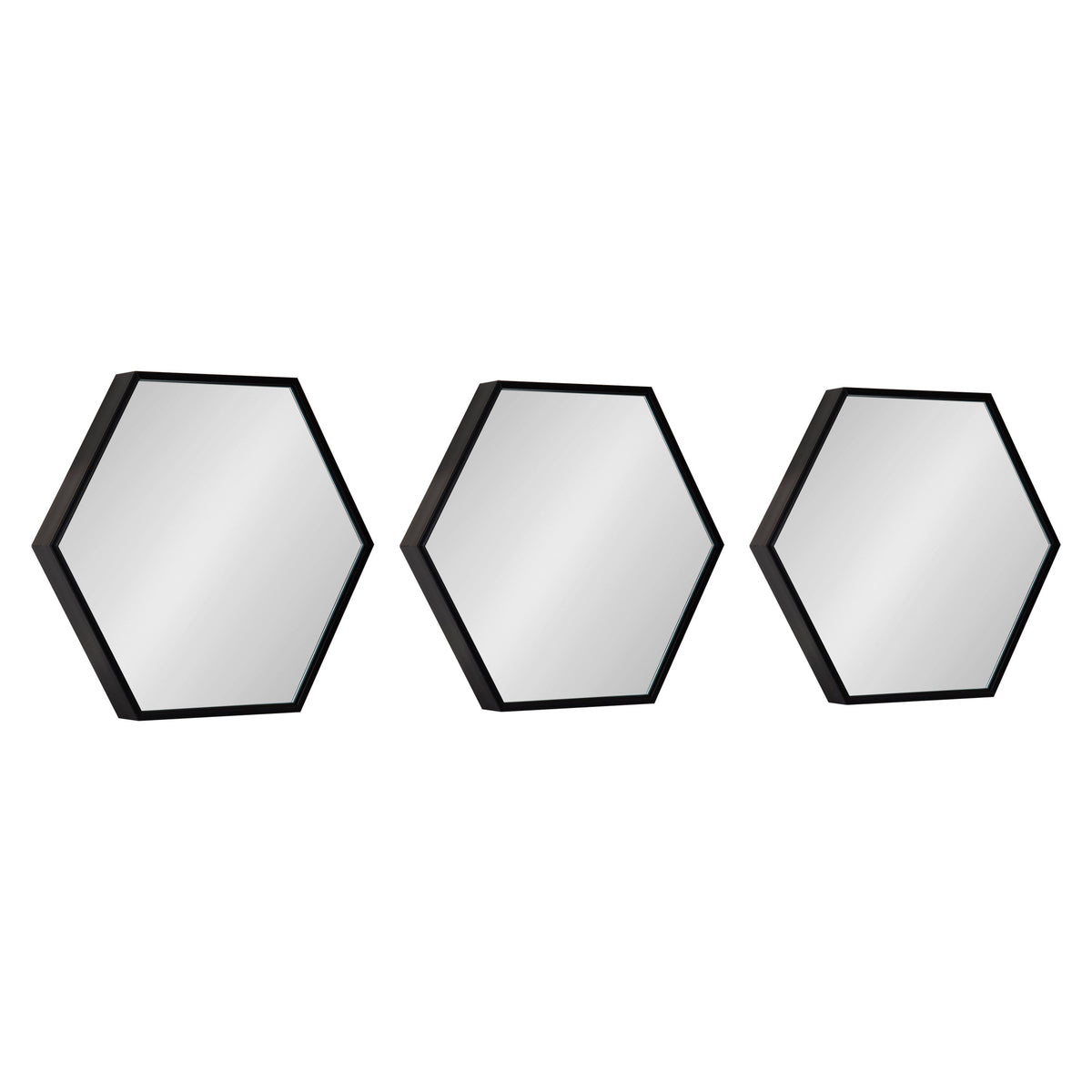 Rhodes Framed Hexagon Wall Mirror Set by kateandlaurel - main product image for Resin Society