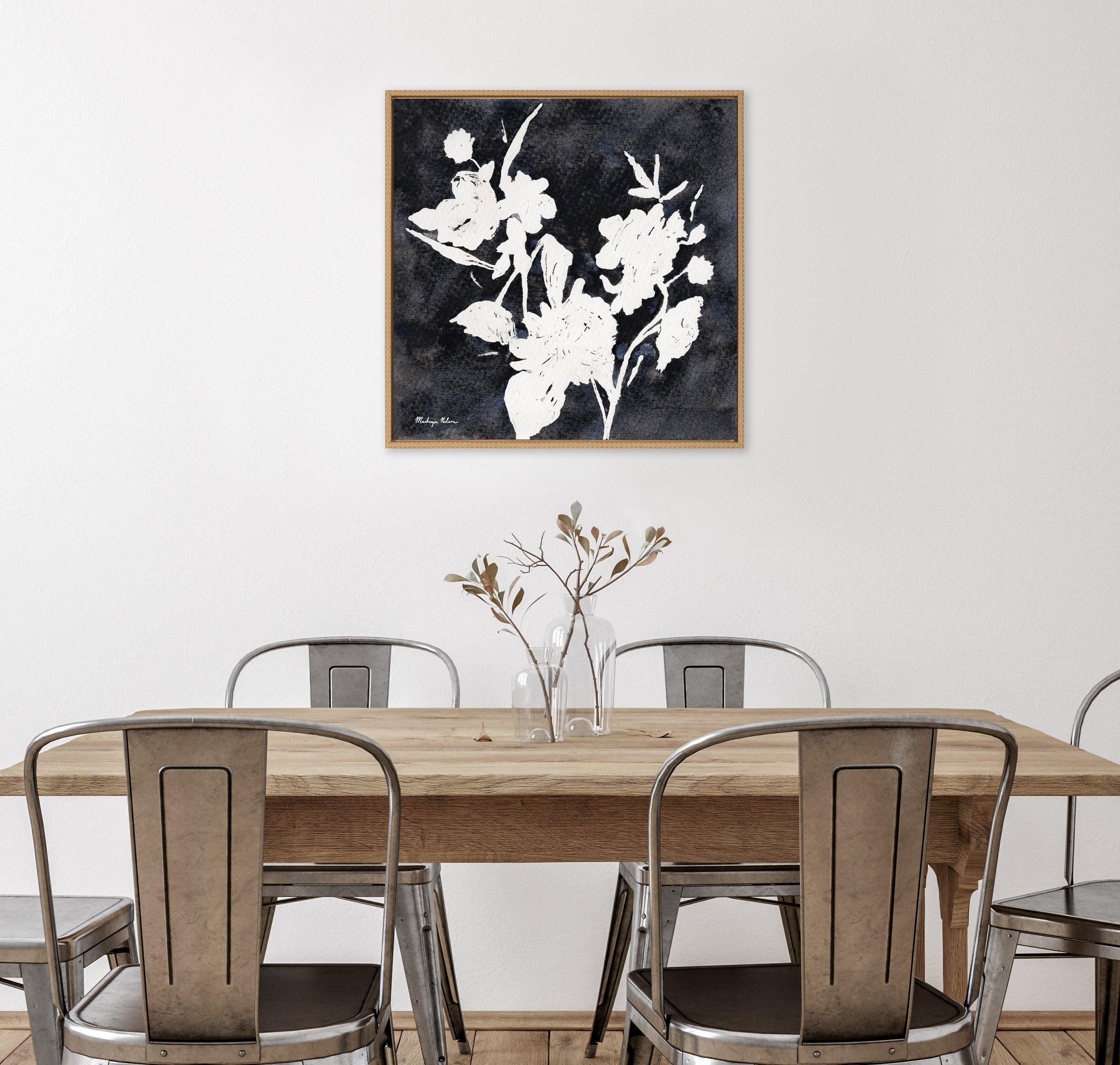 Sylvie Beaded Wildflowers Framed Canvas by Mackenzie Nelson