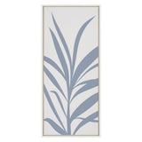 Sylvie Mid Century Retro Jungle Botanical Light Blue Framed Canvas by kateandlaurel - product image 2 for Resin Society