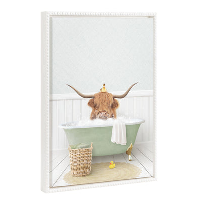 Sylvie Beaded Randall in Cottage Bath Framed Canvas by Amy Peterson