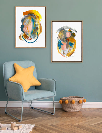 Sylvie Changes No 1 and 2 Framed Canvas Art Set by Erika Wynn