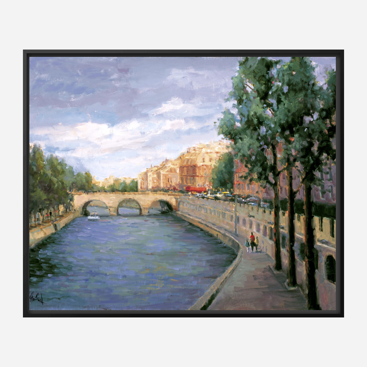 Paris Morning Artist Enhanced Canvas Print by John Beard Collection - product image 5 for Resin Society