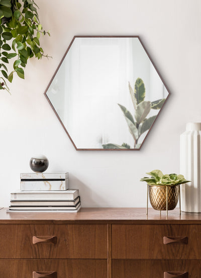 Rhodes Framed Hexagon Wall Mirror by kateandlaurel - product image 13 for Resin Society