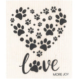 Paw Print Heart Swedish Dishcloth by sweetgum home, LLC - main product image for Resin Society