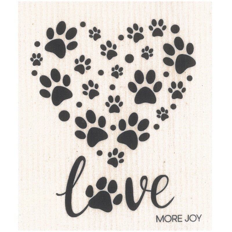 Paw Print Heart Swedish Dishcloth by sweetgum home, LLC - main product image for Resin Society