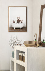 Sylvie Three Little Bears in Vintage Bathtub Framed Canvas by kateandlaurel - product image 4 for Resin Society