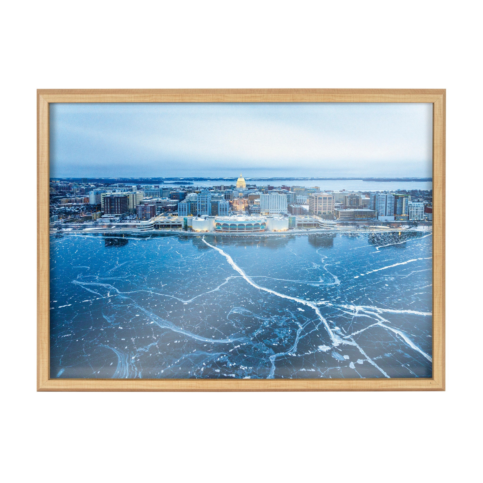 Blake Icy Veins of Winter-Madison Wisconsin Framed Printed Glass by kateandlaurel - product image 2 for Resin Society