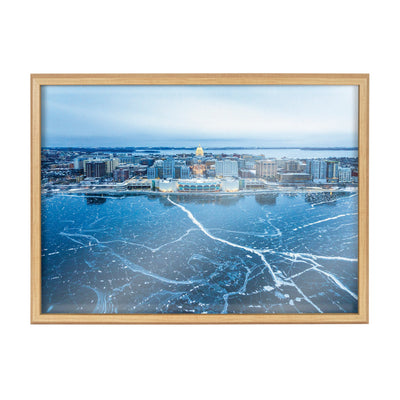 Blake Icy Veins of Winter-Madison Wisconsin Framed Printed Glass by kateandlaurel - product image 2 for Resin Society