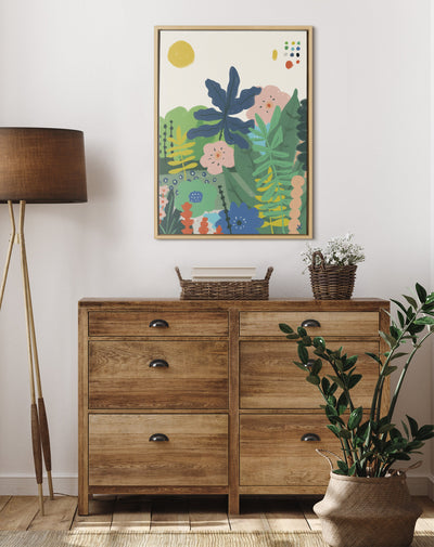 Sylvie Zen Garden 1 Framed Canvas by kateandlaurel - product image 18 for Resin Society