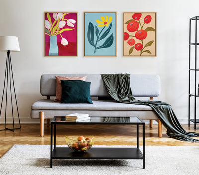 Sylvie Persimmon Framed Canvas by kateandlaurel - product image 11 for Resin Society