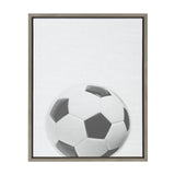 Sylvie Soccer Ball Portrait Framed Canvas, Gray 18x24 by kateandlaurel - main product image for Resin Society