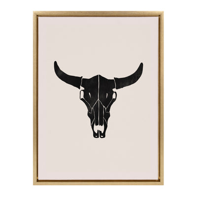 Sylvie Western Skull Framed Canvas by Honey Island Studio