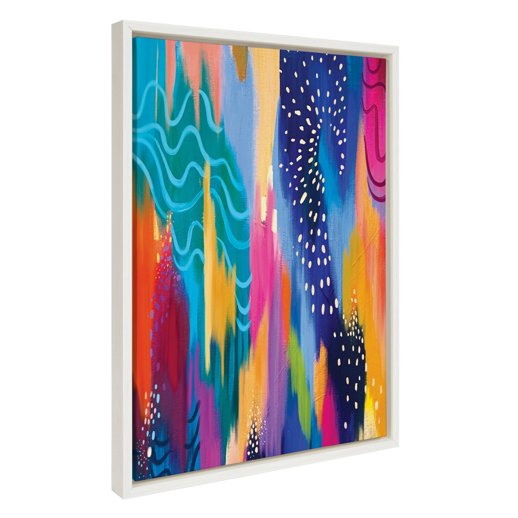 Sylvie EV Brushstroke 128 Framed Canvas Art Set by Jessi Raulet of Ettavee