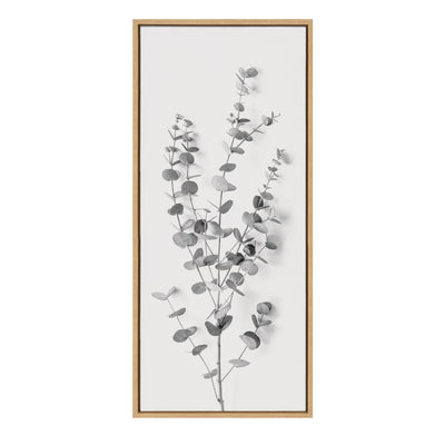Sylvie Eucalyptus Botanical I Gray and Soft White Framed Canvas by The by kateandlaurel - product image 8 for Resin Society