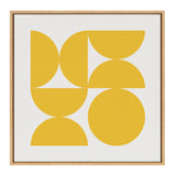 Sylvie Bold Vintage Geometric Sunshine Yellow Framed Canvas by kateandlaurel - product image 8 for Resin Society