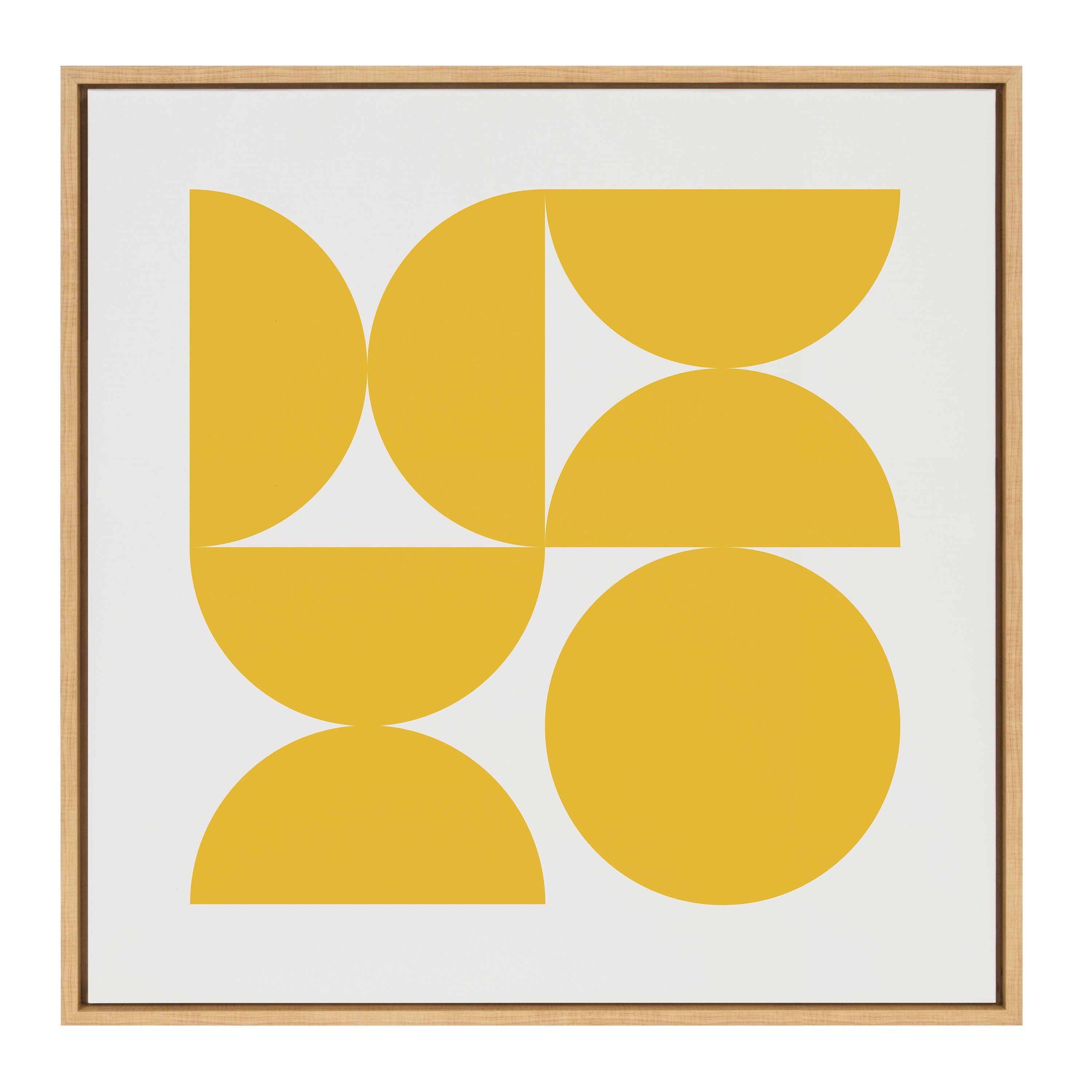 Sylvie Bold Vintage Geometric Sunshine Yellow Framed Canvas by kateandlaurel - product image 8 for Resin Society