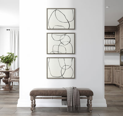 Sylvie Dancing Circles BW Framed Canvas by kateandlaurel - product image 11 for Resin Society