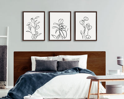 Sylvie Botanical Sketch Print No 3 Framed Canvas by The Creative Bunch