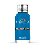 Peacock Blue Liquid Epoxy Dye bottle and color samples