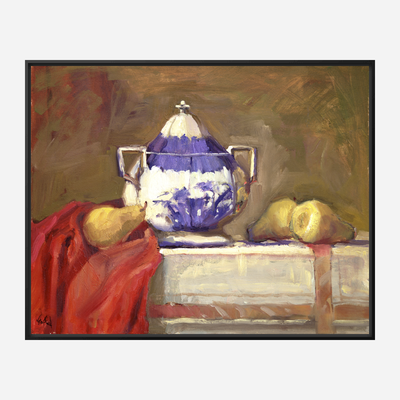 Pears Still Life Artist Enhanced Canvas Print by John Beard Collection - product image 5 for Resin Society
