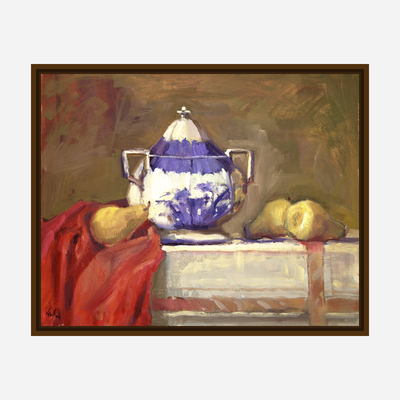 Pears Still Life Artist Enhanced Canvas Print by John Beard Collection - product image 7 for Resin Society