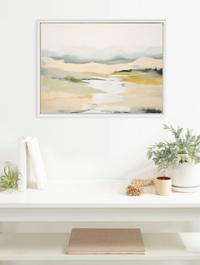Sylvie Beaded Tranquil Landscape I Framed Canvas by Amy Lighthall