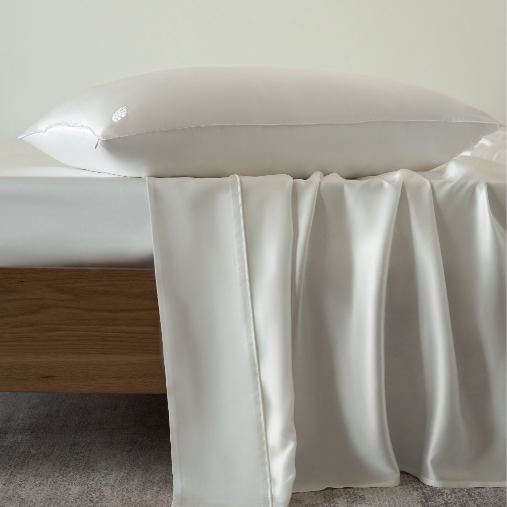 Charmeuse Silk Flat Sheet - Machine Washable by Perle Silk - main product image for Resin Society