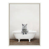 Sylvie Cat in Rustic Bath Framed Canvas by kateandlaurel - product image 14 for Resin Society
