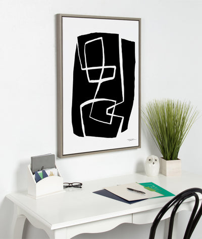 Sylvie Modern Meeting Forms Framed Canvas by kateandlaurel - product image 8 for Resin Society