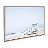 Sylvie Pale Blue Life Guard Tower Framed Canvas by kateandlaurel - product image 2 for Resin Society