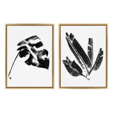 Sylvie 582 Monstera and 583 Banana Leaf Framed Canvas by kateandlaurel - product image 7 for Resin Society
