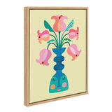 Sylvie Mid Century Modern Tulips Framed Canvas by kateandlaurel - product image 2 for Resin Society