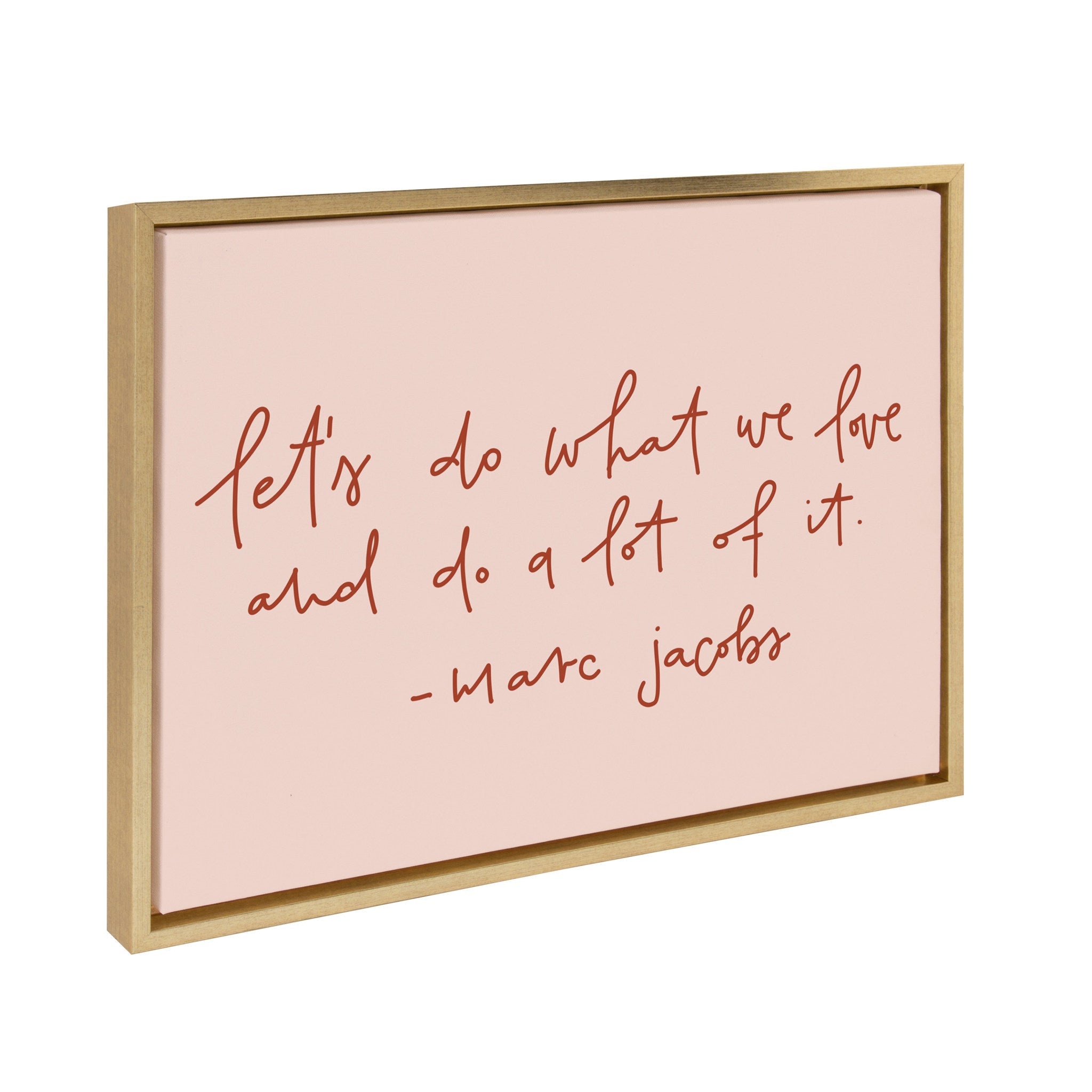 Sylvie Do What We Love Framed Canvas by kateandlaurel - main product image for Resin Society