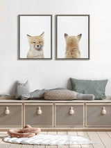 Sylvie Baby Fox Front and Back Framed Canvas by Amy Peterson Art Studio by kateandlaurel - product image 6 for Resin Society