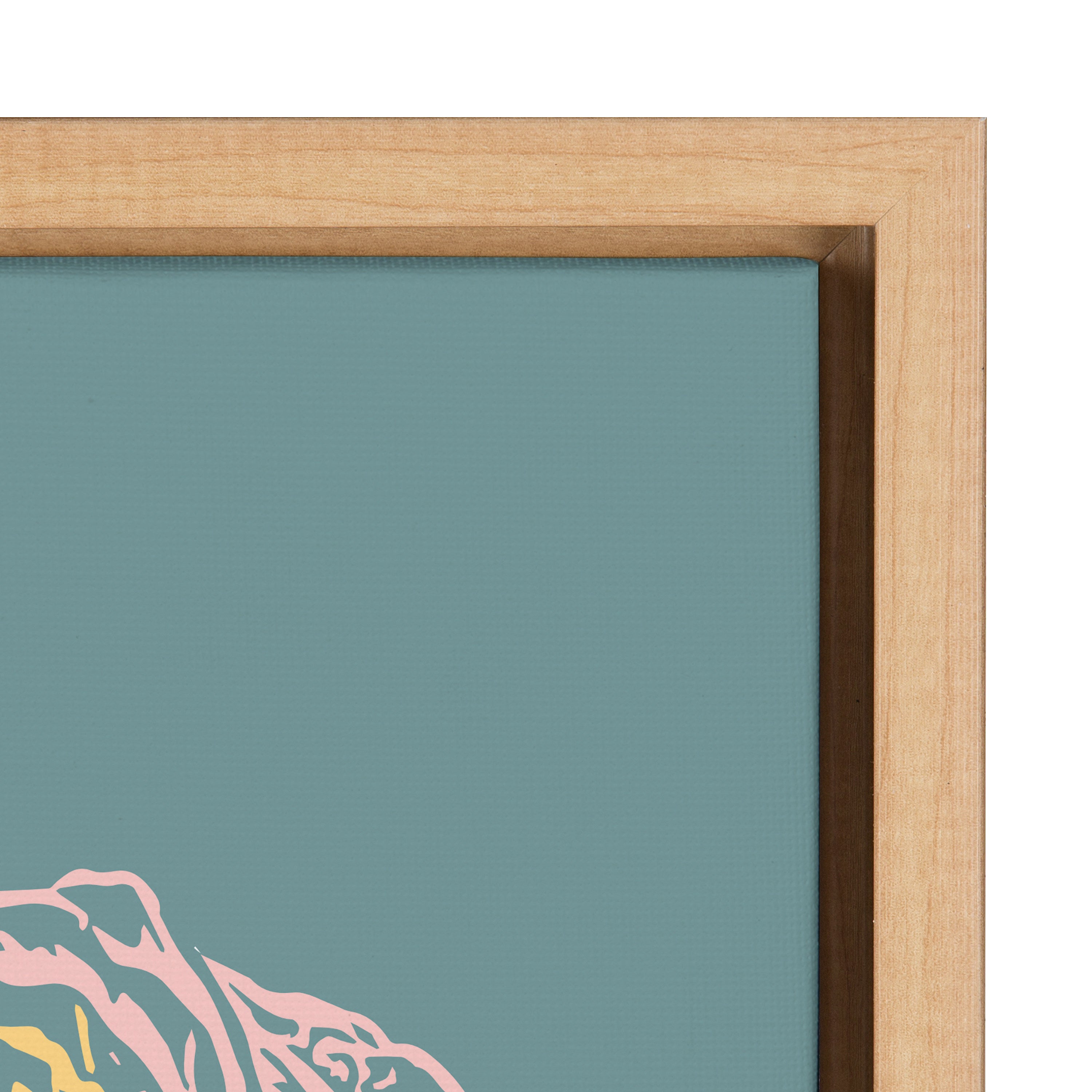 Sylvie Floral in Teal Framed Canvas by kateandlaurel - product image 3 for Resin Society