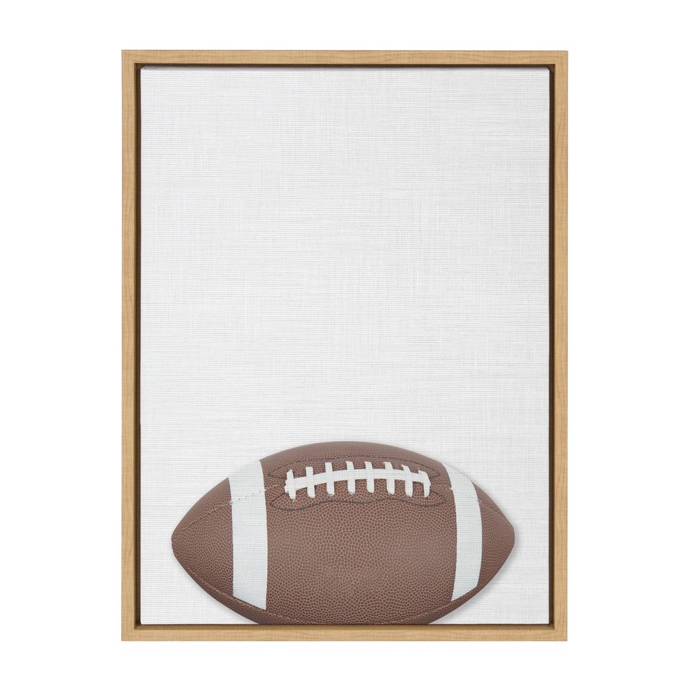 Sylvie Color Football Portrait Framed Canvas, Natural 18x24 by kateandlaurel - main product image for Resin Society