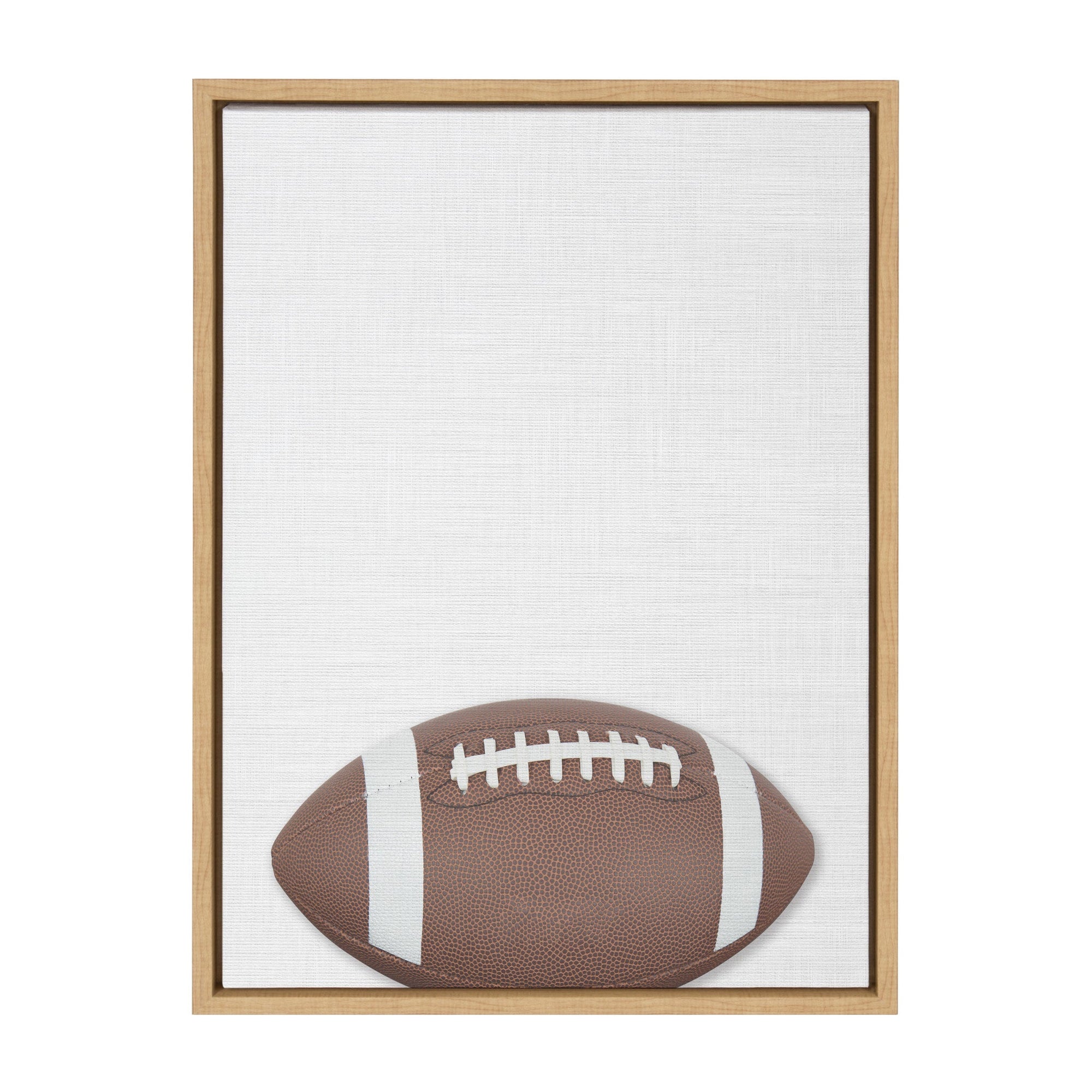 Sylvie Color Football Portrait Framed Canvas, Natural 18x24 by kateandlaurel - main product image for Resin Society