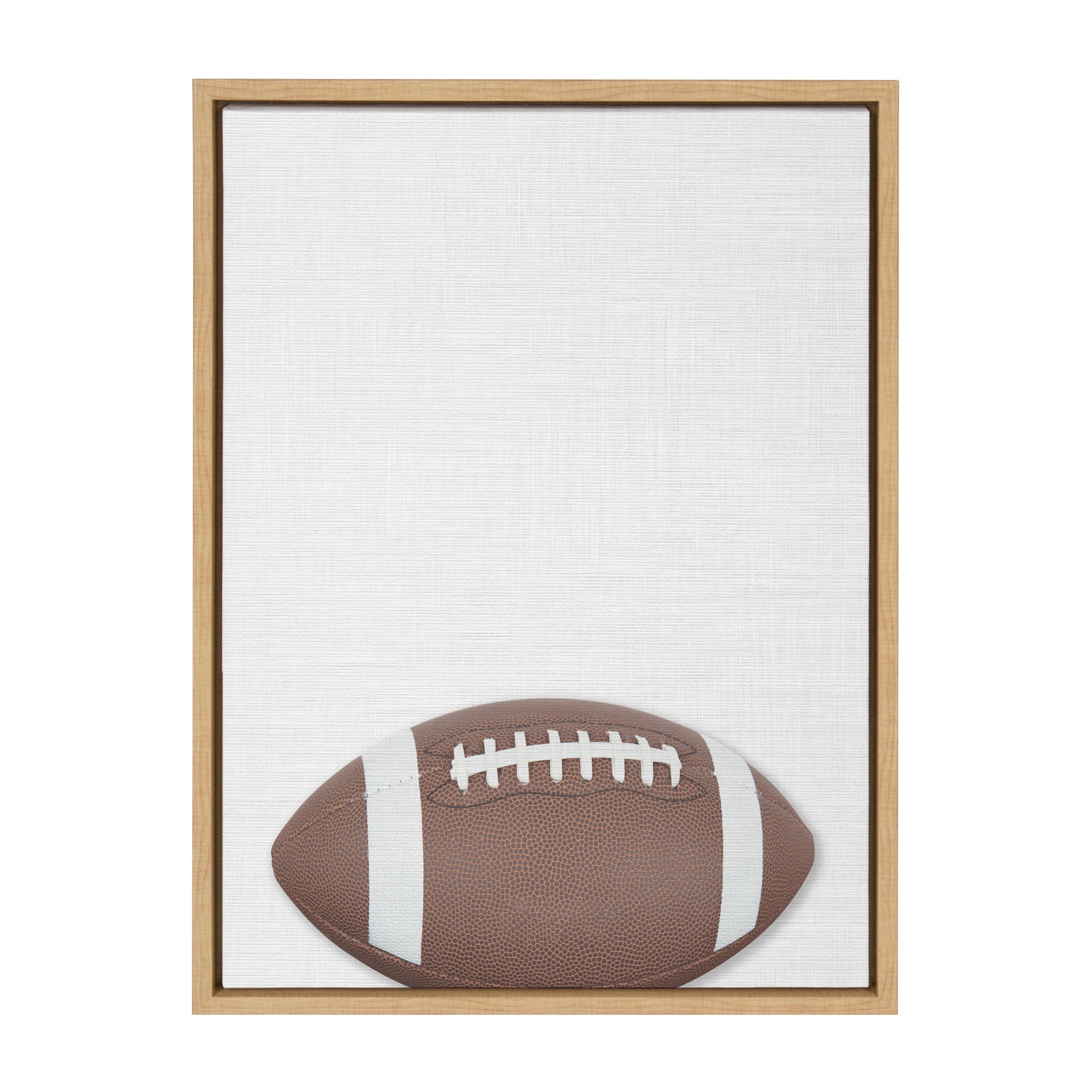 Sylvie Color Football Portrait Framed Canvas, Natural 18x24 by kateandlaurel - main product image for Resin Society